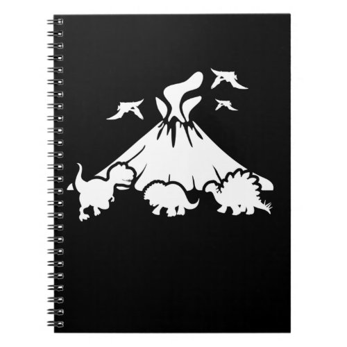 Volcano Dino Lover Funny Dinosaurs Notebook