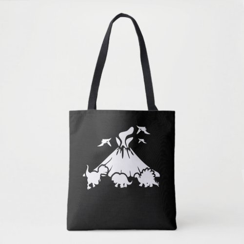 Volcano Dino Lover Funny Dinosaurs Tote Bag