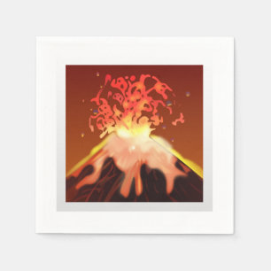 Volcano - Emoji Napkins