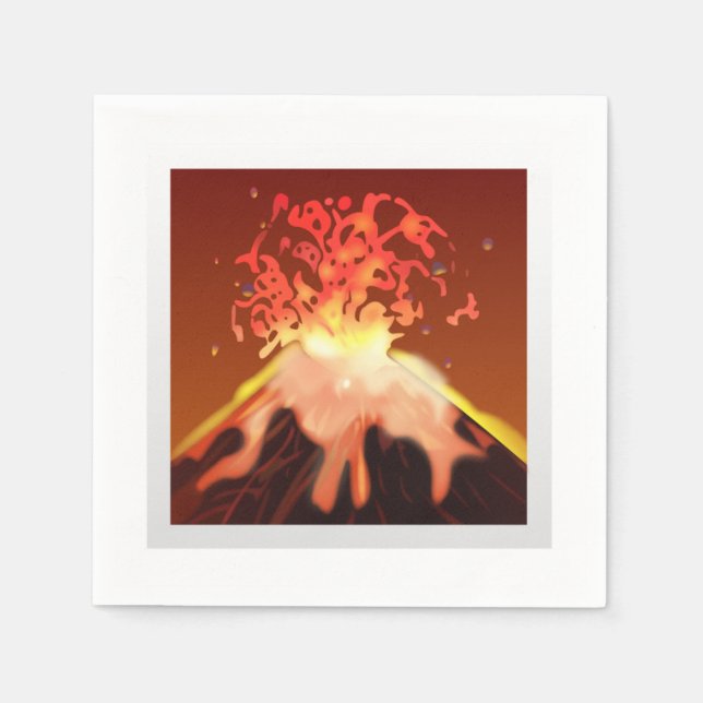 Volcano - Emoji Napkins (Front)