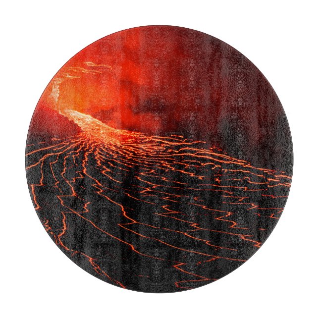 volcano eruption cutting board (Front)
