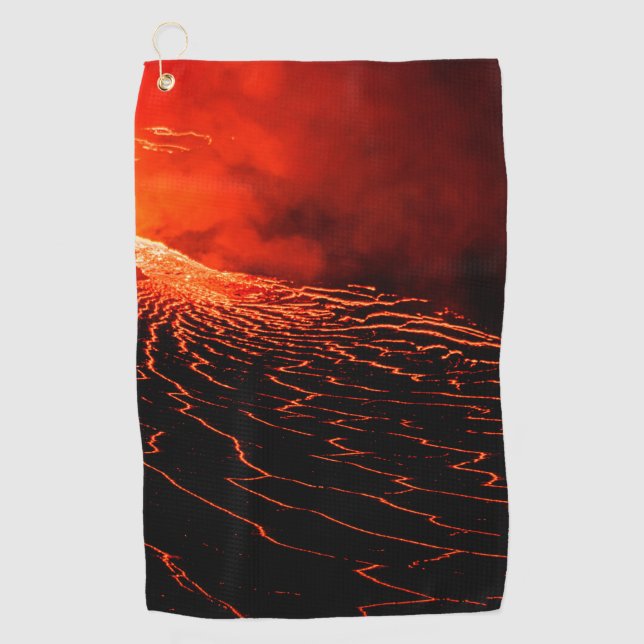 volcano eruption golf towel (Front)