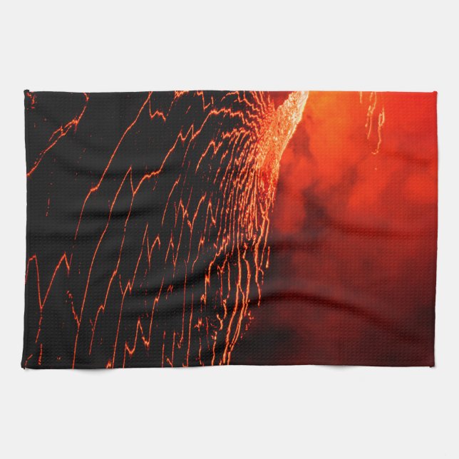 volcano eruption kitchen towel (Horizontal)