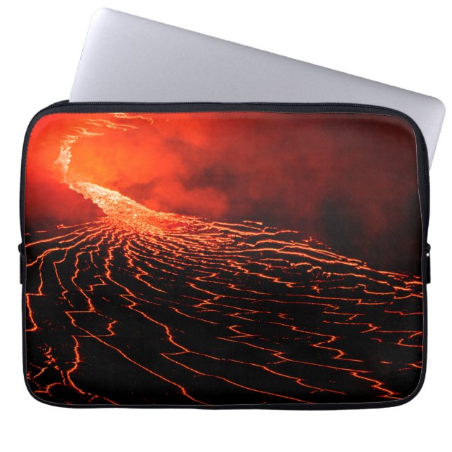 volcano eruption laptop sleeve (Front)