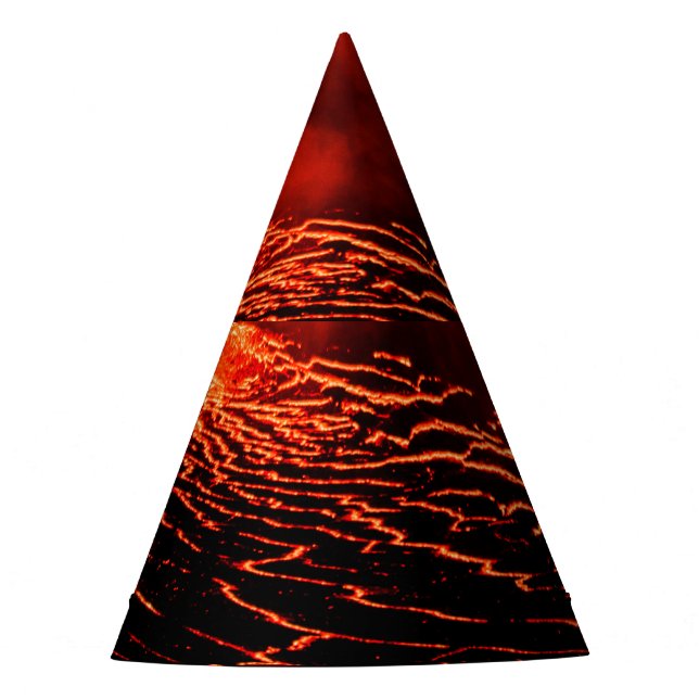 volcano eruption party hat (Front)