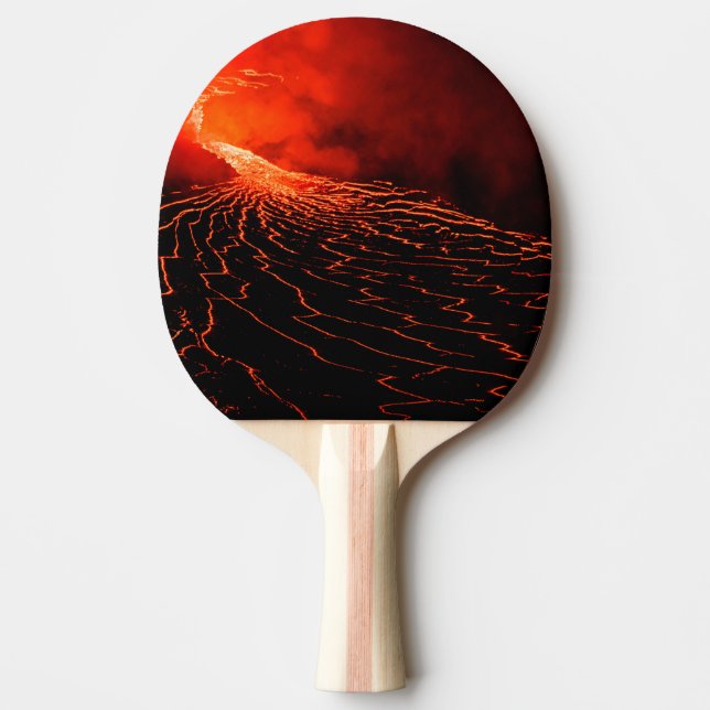 volcano eruption ping pong paddle (Front)
