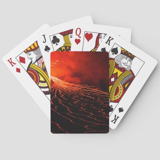 volcano eruption poker cards (Back)