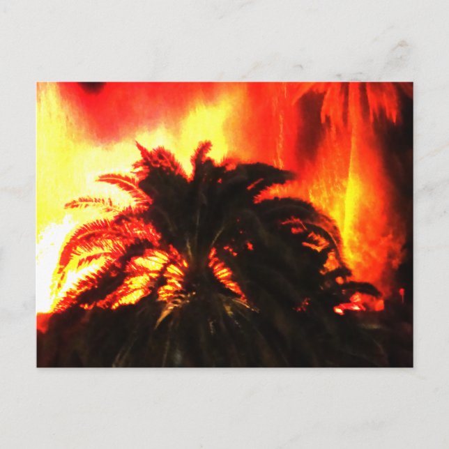 Volcano Eruption Watercolor Postcard (Front)