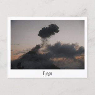 Volcano Fügo in Guatemala at sunset Postcard