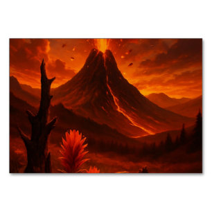 Volcano Fury – Bold Nature Art Table Number