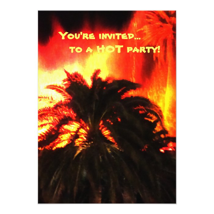 Volcano Hot Party Invitations 