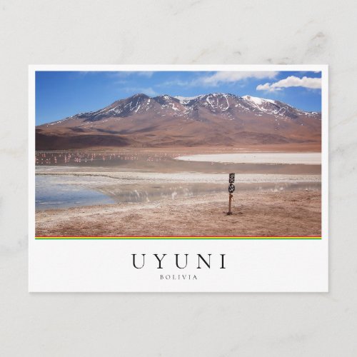 Volcano in an Altiplano landscape Uyuni Bolivia Postcard