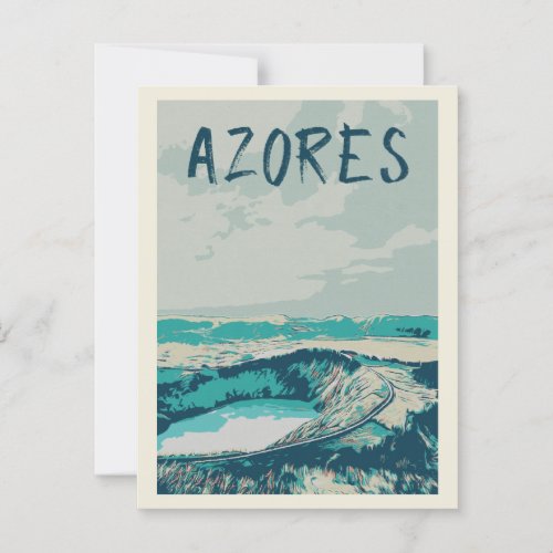 Volcano Lagoon in Azores Islands Atlantic Ocean P Postcard