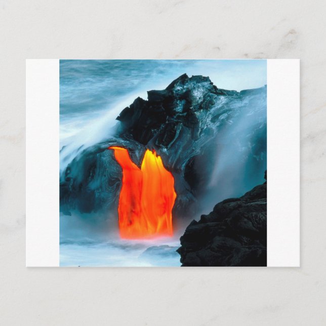 Volcano Lava Flow From Kilauea Hawaii Postcard (Front)