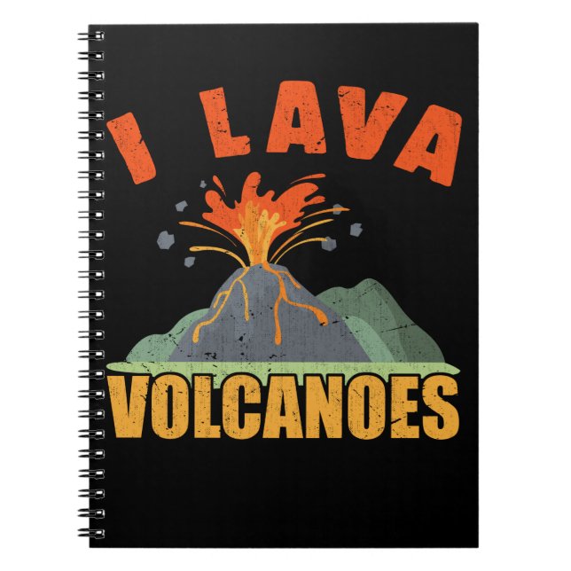 Volcano Lava Lover Funny Geology Notebook (Front)