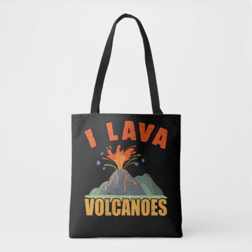 Volcano Lava Lover Funny Geology Tote Bag