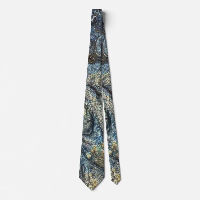 Volcano Lava Rock Neck Tie (Front)