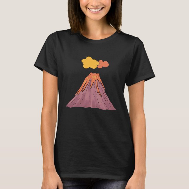 Volcano Lava  Volcanology Student T-Shirt (Front)