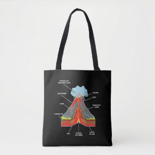 Volcano Lover Geologist Scientist Magma Lava Tote Bag