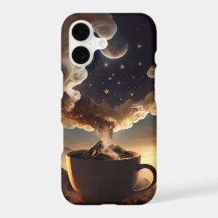 Volcano Mocha Dream, Steaming Coffee Obsession iPhone 17 Case