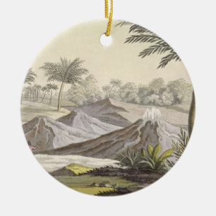 Volcano of Ario di Turbaco near Cartagena, Colombi Ceramic Ornament
