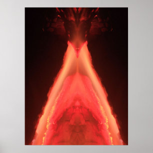 Volcano of Orange Fire Poster