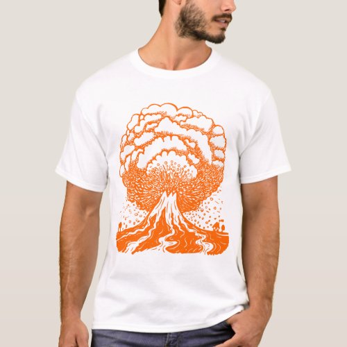 Volcano _ Orange T_Shirt