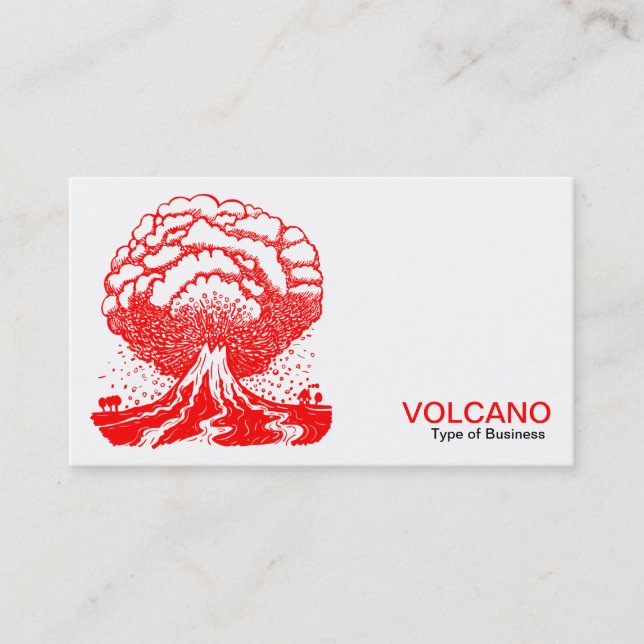 Volcano - Red Business Card (Front)