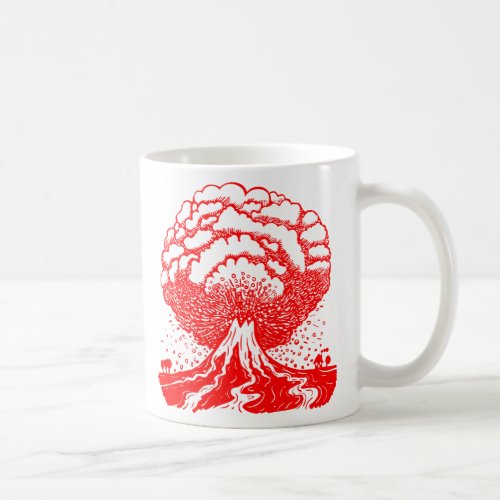 Volcano _ Red Coffee Mug