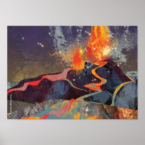 Volcano Rising _ Print Value Poster Paper Matte