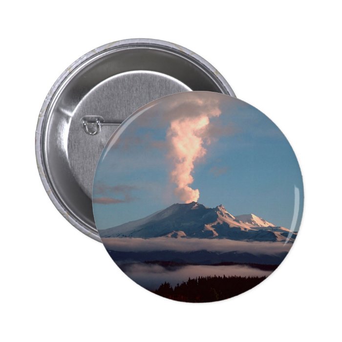 Volcano Ruapehu Tongariro New Zealand Buttons