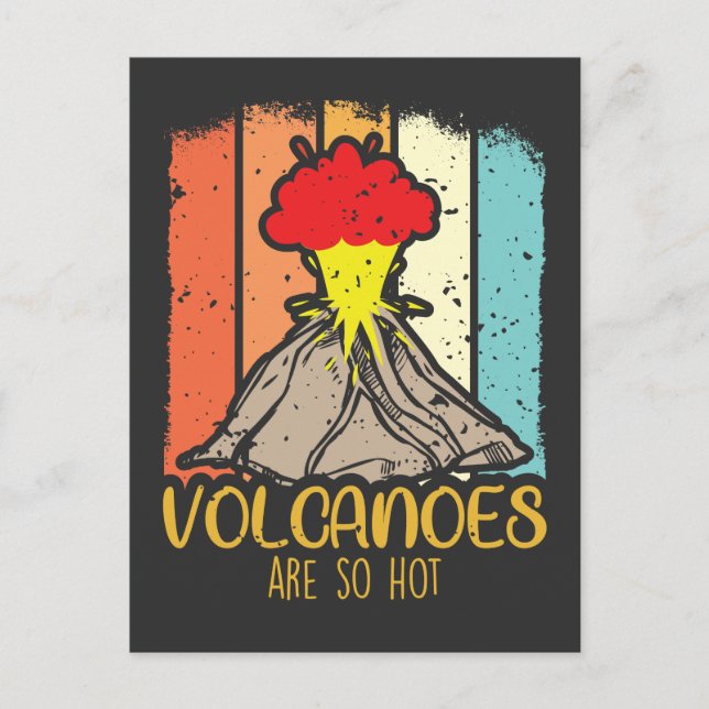Volcano science Volcanoes Lawa Hot explosion Postcard (Front)