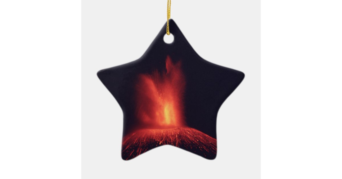 Volcano Star Christmas Ornament Zazzle