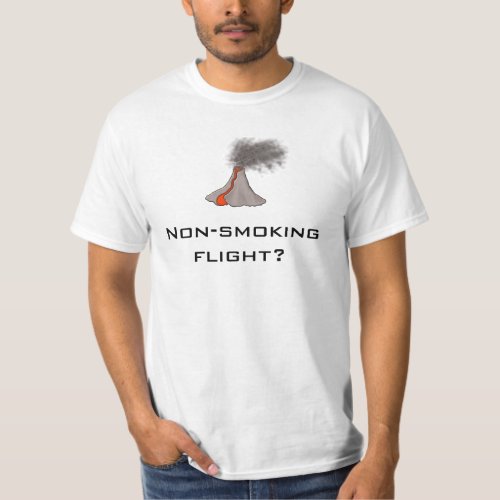 Volcano T_Shirt Design Non_Smoking Flight slogan