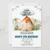 Volcano theme party Invitation