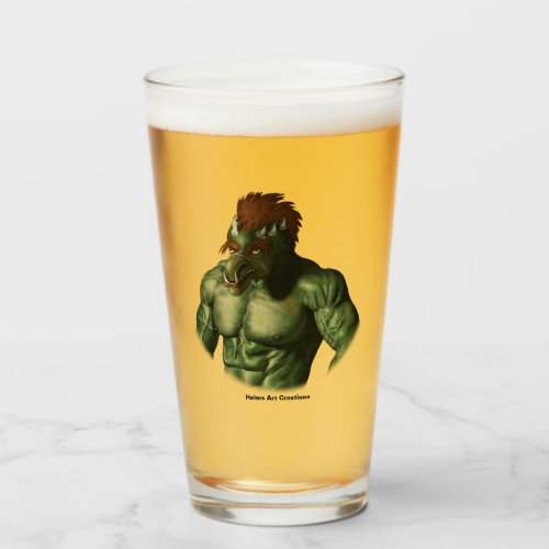 Volcano Troll Vacation Fantasy Art Glass Tumbler