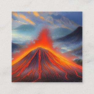 Volcanoes are Geological Features that Form When M Square Business Card