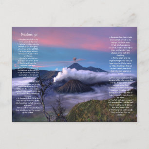 Volcanoes Down Below Psalms chapter 91 Postcard
