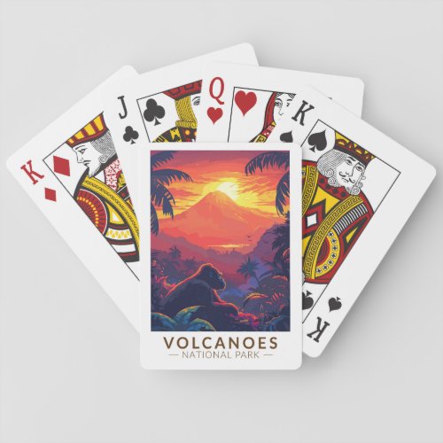 Volcanoes National Park Mountain Gorilla Travel Poker Cards