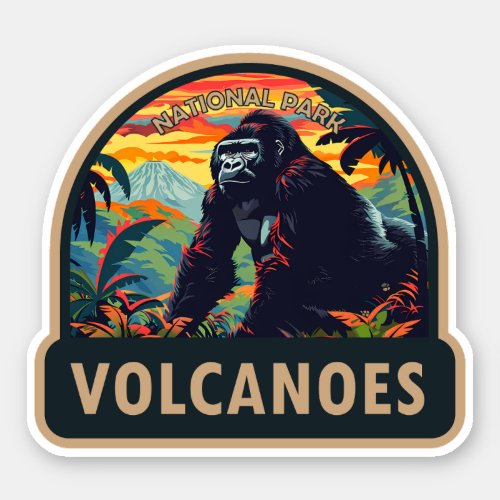 Volcanoes National Park Mountain Gorilla Travel Sticker