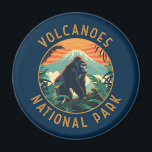 Volcanoes National Park Rwanda Retro Distressed Magnet<br><div class="desc">Volcanoes vector artwork design. Volcanoes national park is a stop centre for all Rwanda gorilla safaris sheltering the highest number of mountain gorillas in the Virunga Conservation area.</div>