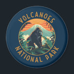 Volcanoes National Park Rwanda Retro Distressed Magnet<br><div class="desc">Volcanoes vector artwork design. Volcanoes national park is a stop centre for all Rwanda gorilla safaris sheltering the highest number of mountain gorillas in the Virunga Conservation area.</div>