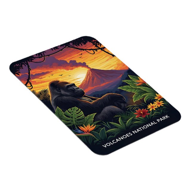 Volcanoes national park sunset magnet (Right Side)
