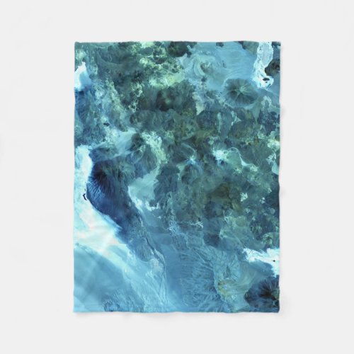 Volcanoes Satellite Image Fleece Blanket