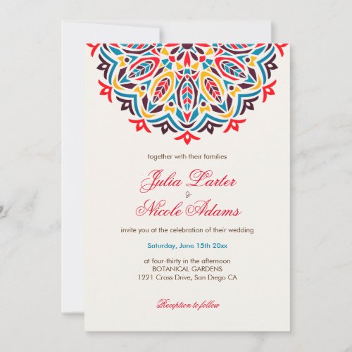 Volga Mandala Wedding Invitation