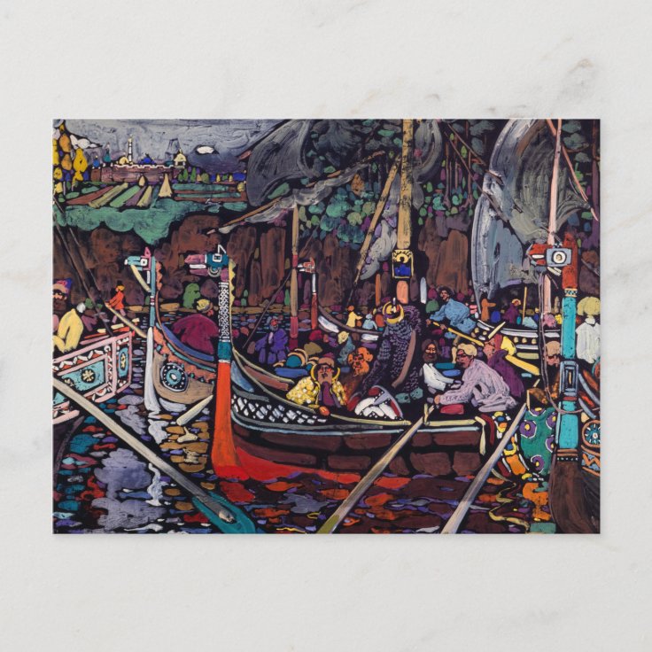 Volga Song, 1906 by Wassily Kandinsky Postcard Zazzle