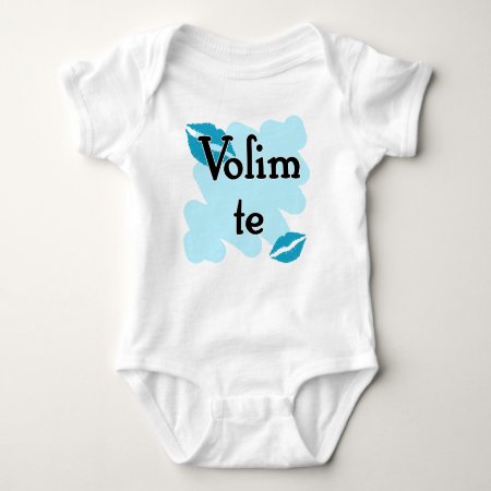 Volim Te - Serbian - I Love You Baby Bodysuit