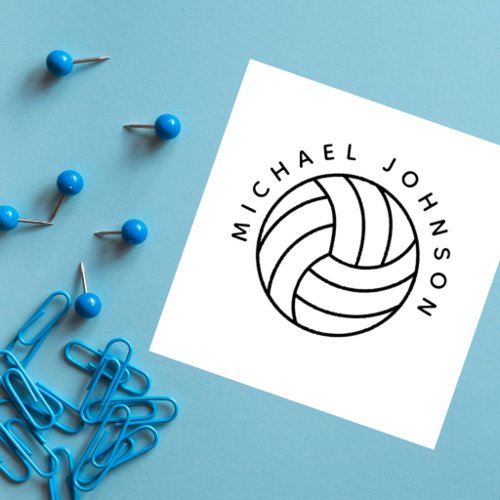 Vollayball Custom Name Sport Rubber Stamp