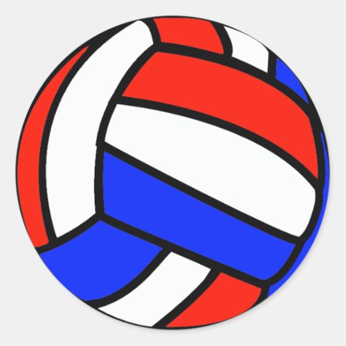 Volley Ball Classic Round Sticker