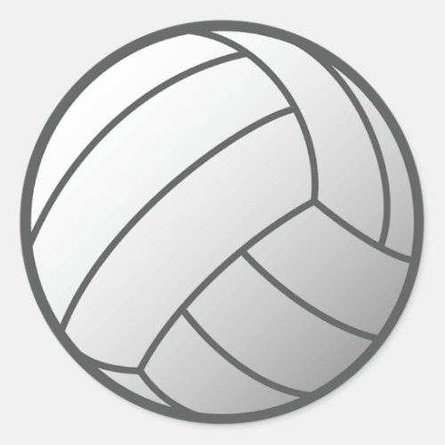 Volley Ball Classic Round Sticker